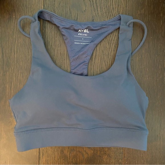 Blue AYBL strappy sports bra - Picture 1 of 2